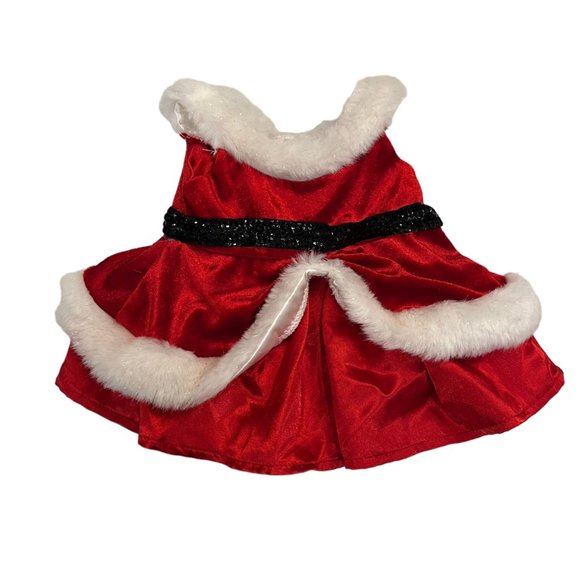 Build A Bear Workshop Christmas Holiday Mrs Claus Outfit Dress Velvet - Picture 3 of 10